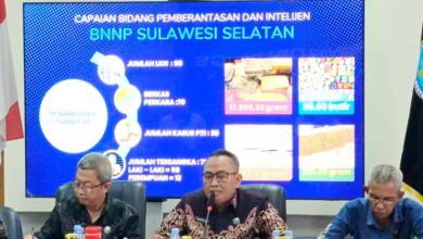 BNNP Sulsel Ungkap 55 Kasus Narkotika Sepanjang 2025, 70 Tersangka Diamankan
