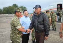 Dankodaeral VI Sambut Kedatangan Menhan RI di Lanud Sultan Hasanuddin Makassar