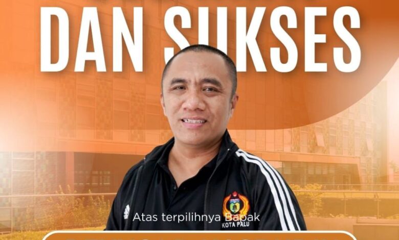 Reynold Kasrudin Terpilih Sebagai Ketua Umum KONI Kota Palu Periode 2025–2029