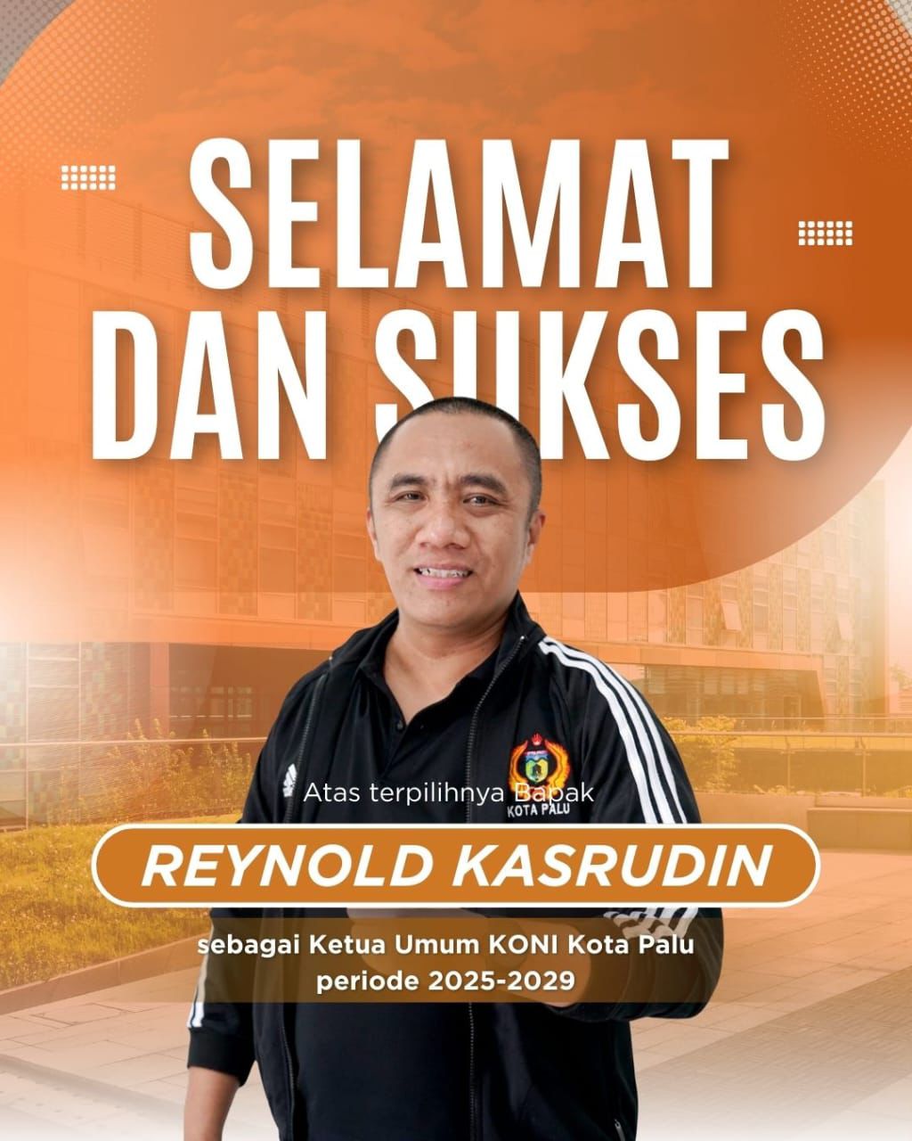 Reynold Kasrudin Terpilih Sebagai Ketua Umum KONI Kota Palu Periode 2025–2029