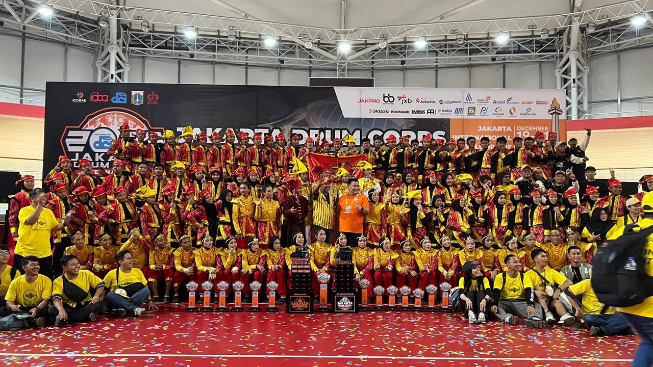 Gebrakan Akhir Tahun, Drum Corps Makassar Sabet Prestasi Juara Umum Kategori World Class di JDCI 2025