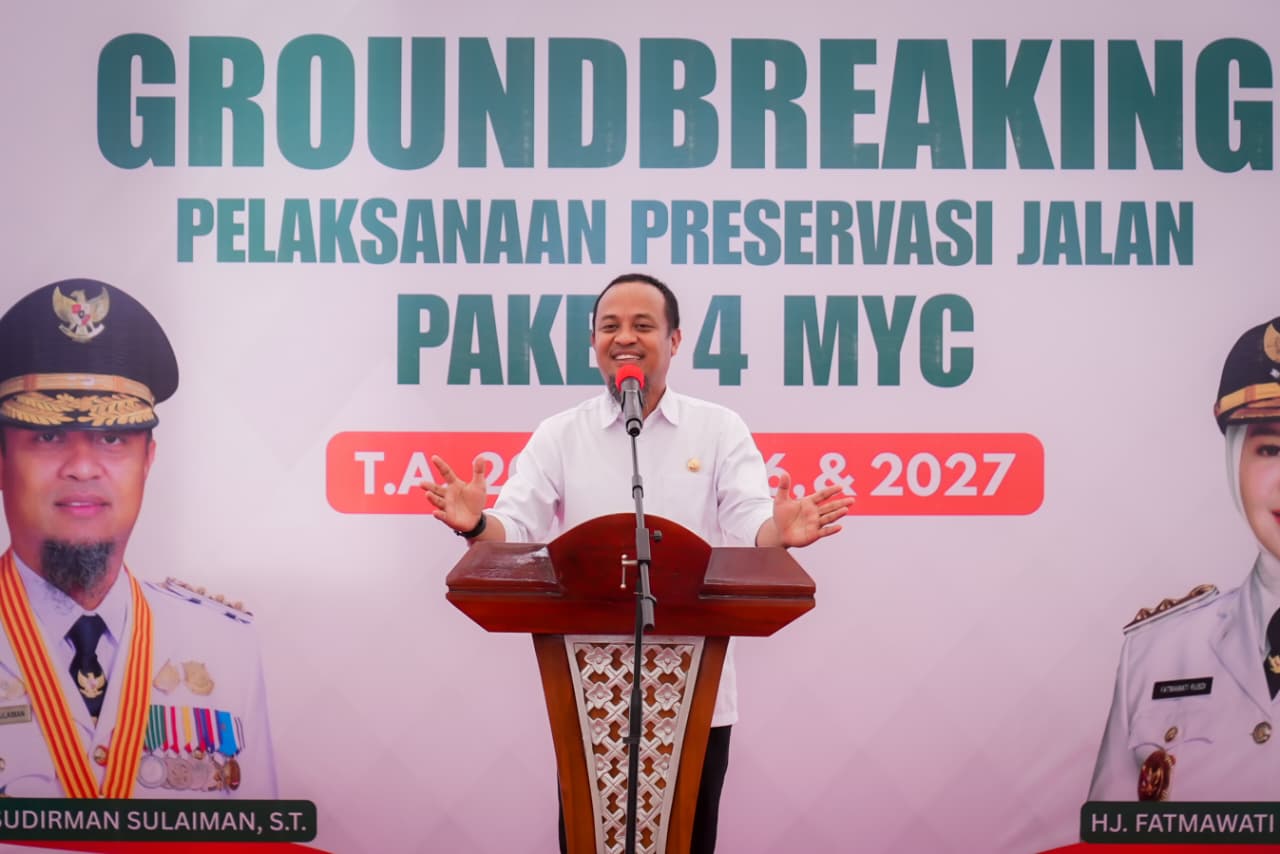 Gubernur Sulsel Groundbreaking Paket 4 MYC Konektivitas Jalan di Wajo, Soppeng, Barru, Sidrap dan Bone