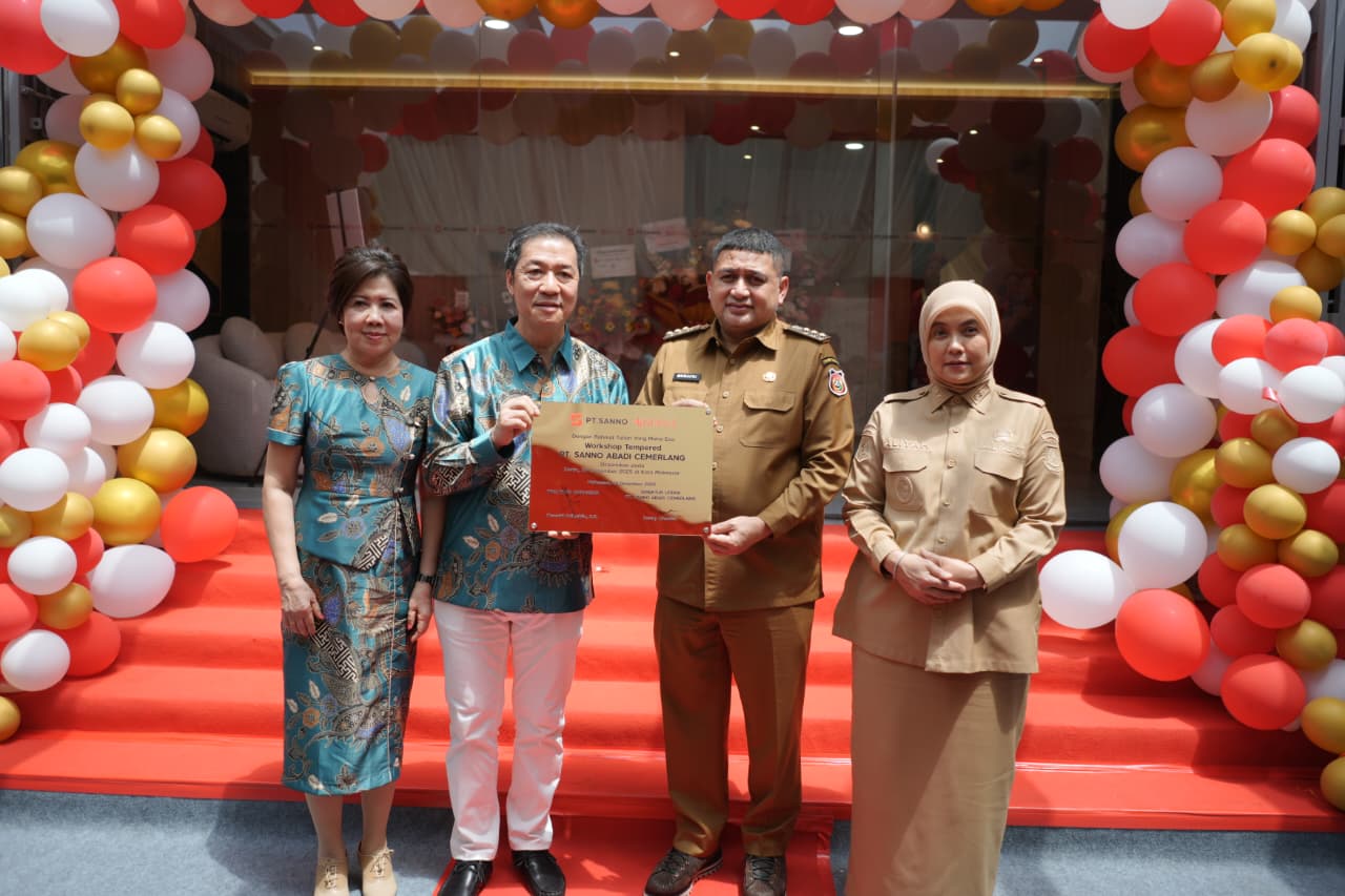 Wali Kota Munafri Resmikan Workshop Tempered Glass PT Sanno Abadi Cemerlang