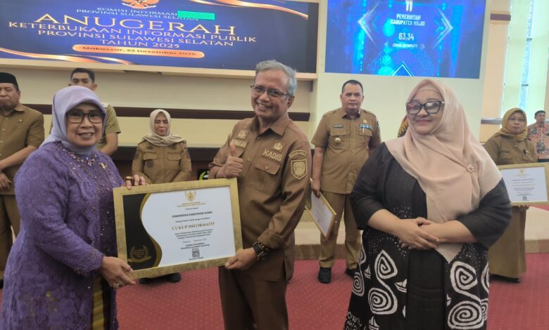 Keterbukaan Informasi Publik, Pemkab Gowa Raih Penghargaan KIP Sulsel