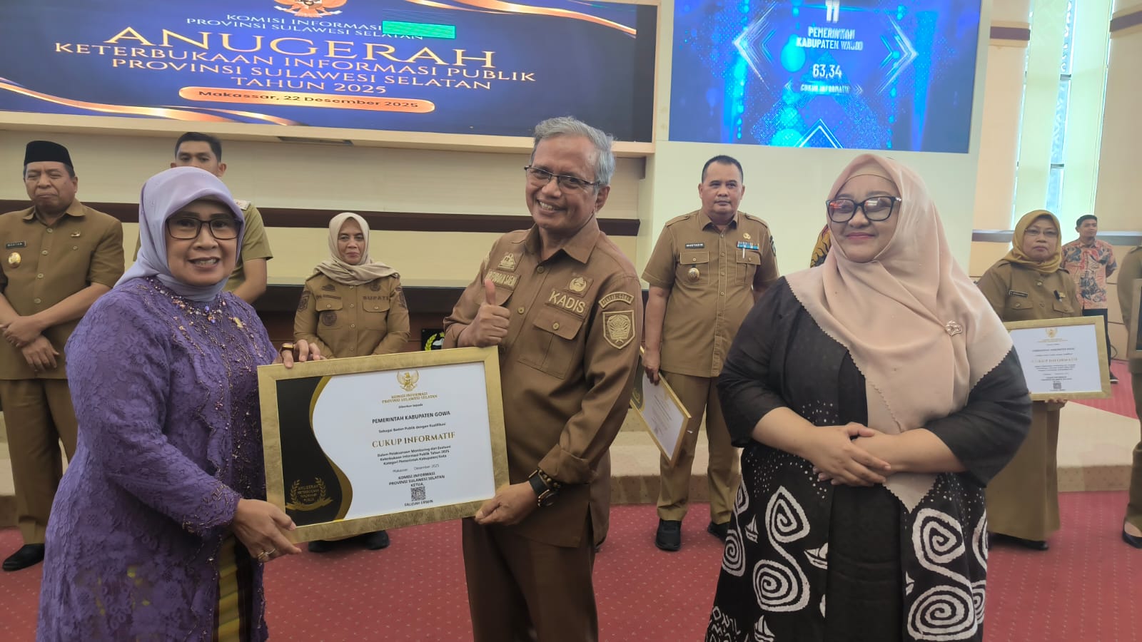 Keterbukaan Informasi Publik, Pemkab Gowa Raih Penghargaan KIP Sulsel