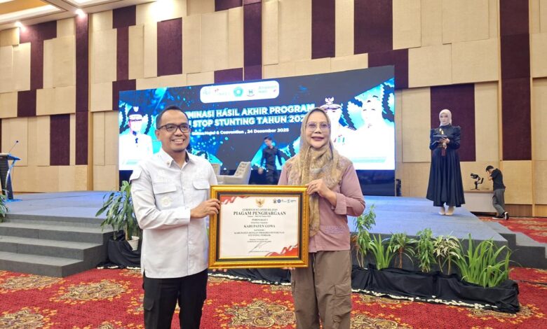 Prevalensi Stunting Terendah di Sulsel, Gowa Raih Dua Penghargaan dari Gubernur