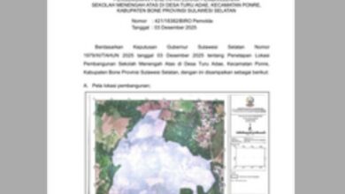 Gubernur Sulsel Menetapkan Lokasi Pembangunan SMA di Kabupaten Bone