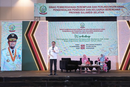 Pemprov Sulsel Bersama DWP Gelar Workshop Pengasuhan Berbasis Hak Anak untuk Perkuat Peran Keluarga