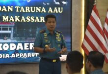 Dankodaeral VI Terima Kunjungan Kehormatan Taruna AAL dan AAU Wilayah Makassar