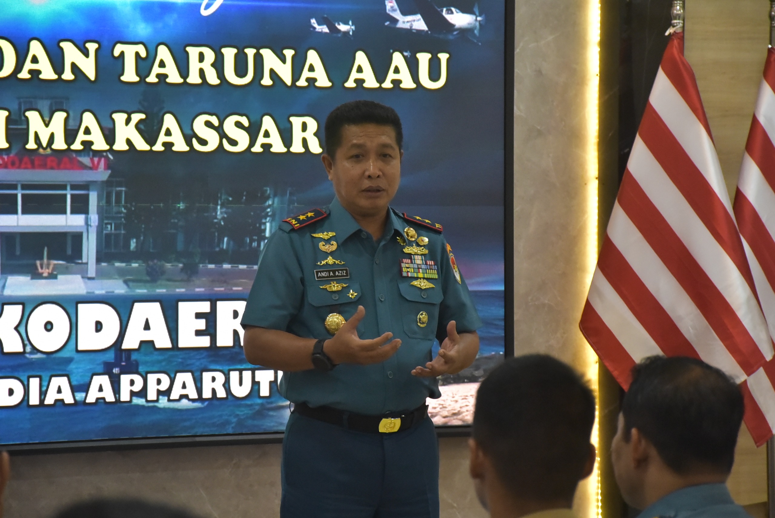 Dankodaeral VI Terima Kunjungan Kehormatan Taruna AAL dan AAU Wilayah Makassar