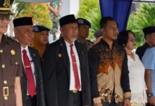 Wakili Wali Kota, Asisten 1 Setkot Palu Hadiri Sertijab Komandan Lanal Palu di Watusampu