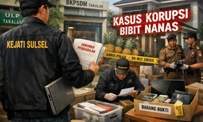 BREAKING NEWS Kejati Sulsel Geledah Kantor dan Rumah ASN di Takalar, Kasus Dugaan Korupsi Bibit Nanas Menguat