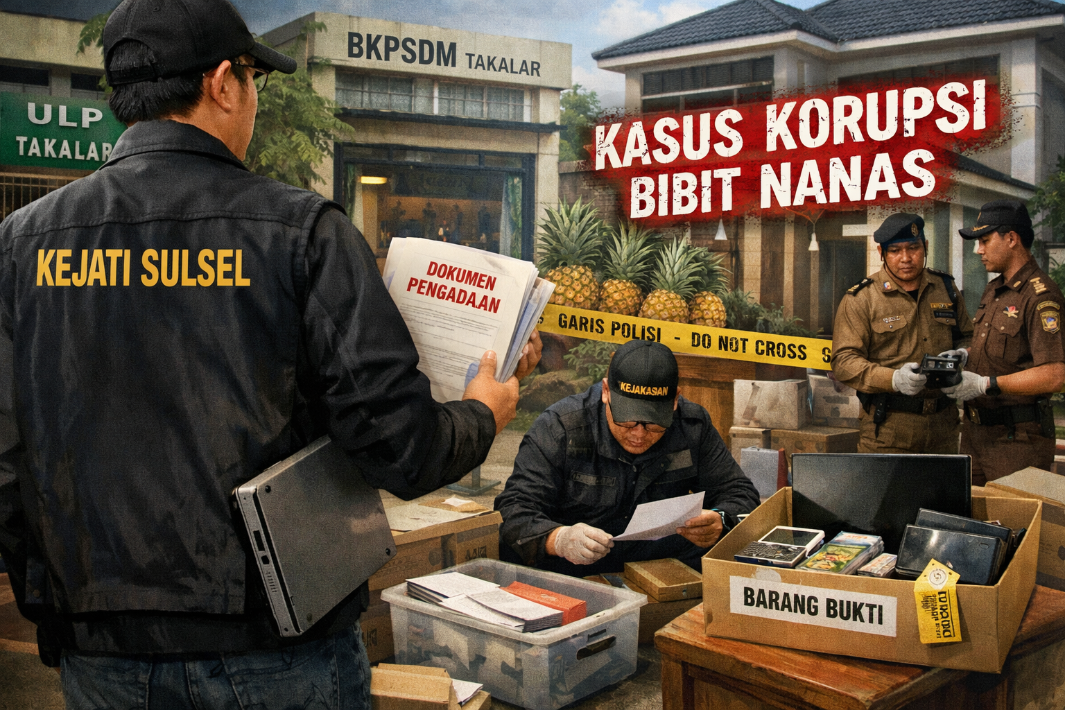BREAKING NEWS Kejati Sulsel Geledah Kantor dan Rumah ASN di Takalar, Kasus Dugaan Korupsi Bibit Nanas Menguat