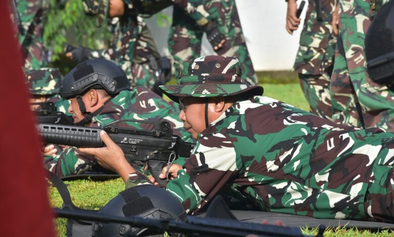 Dankodaeral VI Makassar Gelar Latihan Menembak Laras Panjang Bersama PJU