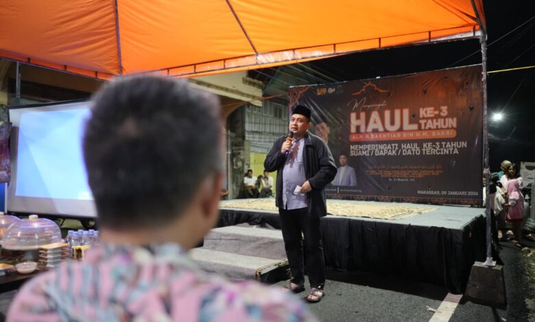 Hadiri Haul ke-3, Appi: Almarhum Bachtiar Bakri Teladan Kepala Keluarga dan Tokoh Masyarakat