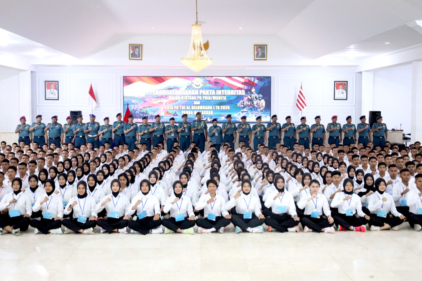 Wujudkan Rekrutmen jujur dan Tranparan, Kodaeral VI Gelar Penandatanganan Pakta Integritas Caba dan Cata PK TNI AL Gelombang I TA 2026