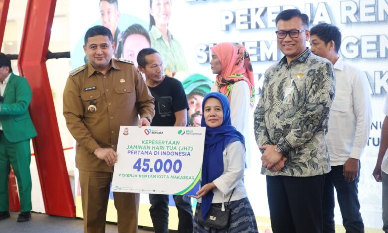 Jamsostek Kota Makassar Tembus Rp624 Miliar, Perlindungan Jaminan Sosial Capai 53 Persen, JHT Pekerja Rentan Diperluas 2026