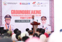 Gubernur Sulsel Groundbreaking Jalan Paket 5 MYP Rp383 Miliar di Poros Tanabatue-Palattae Bone
