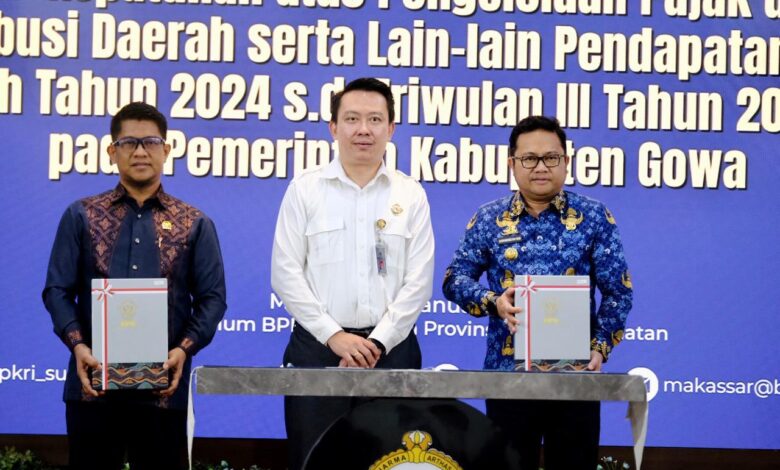 Pemkab Gowa Terima LHP Kepatuhan Pajak dan Retribusi dari BPK Sulsel