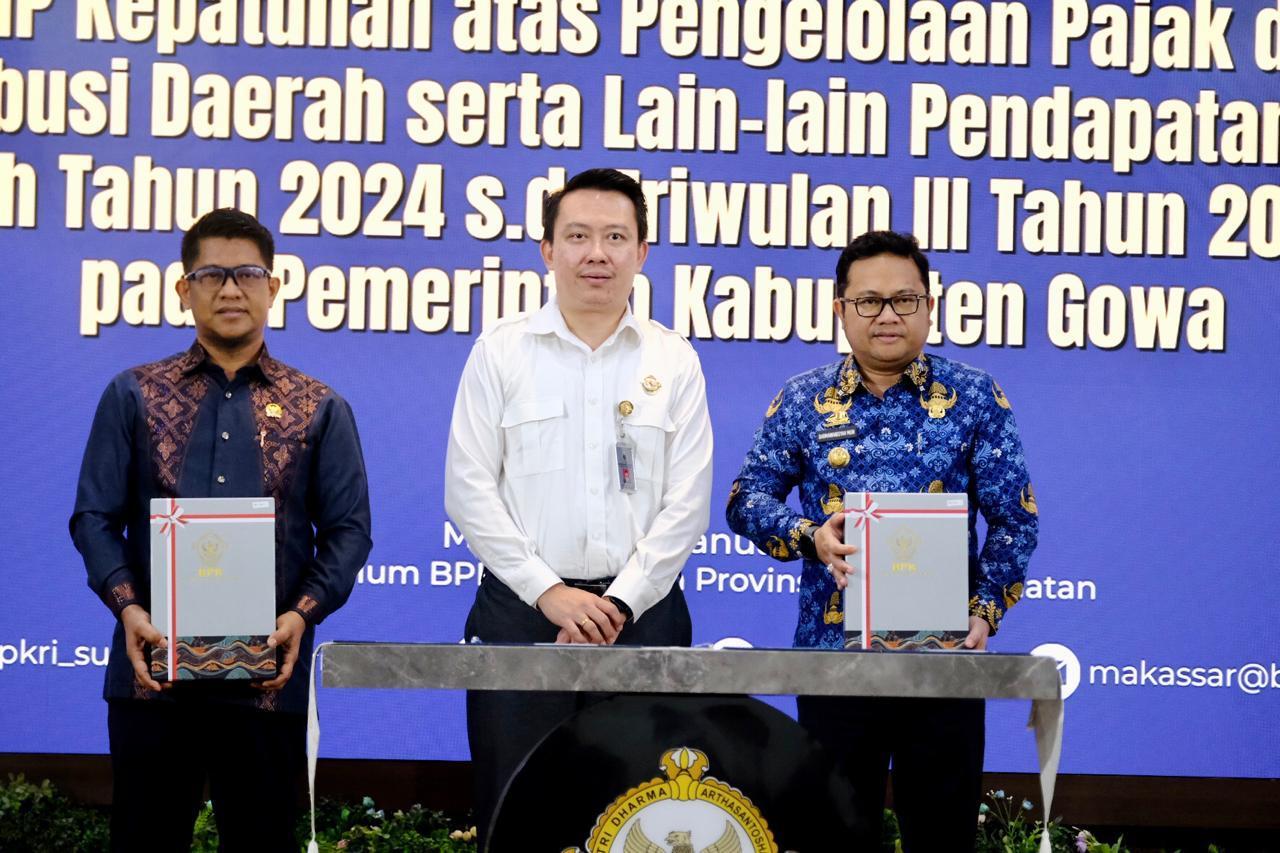 Pemkab Gowa Terima LHP Kepatuhan Pajak dan Retribusi dari BPK Sulsel