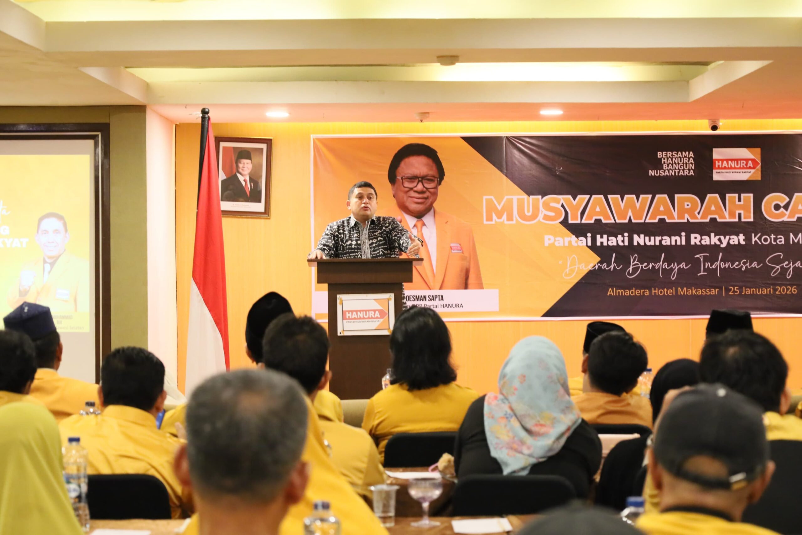 Hadiri Muscab Hanura Makassar, Munafri Tekankan Sinergi Bangun Kota