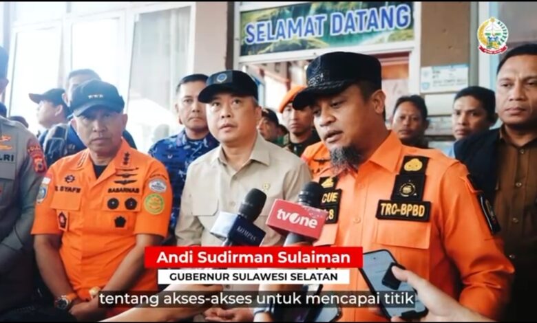 Gubernur Sulsel Tinjau Posko AJU Bersama Menhub dan KaBasarnas: Kita Kerahkan Seluruh Tim Maksimalkan Operasi Pencarian