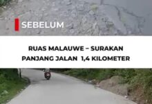 Bantuan Keuangan Pemprov Sulsel Percepat Perbaikan Dua Ruas Jalan di Enrekang