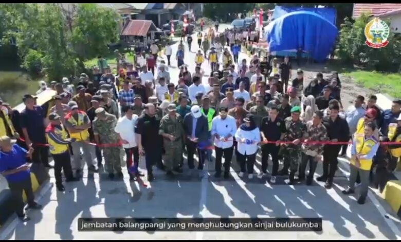 Gubernur Sulsel Resmikan Jembatan Sungai Balampangi Penghubung Sinjai-Bulukumba