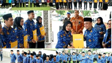 Diserahkan Wali Kota Hadianto Rasyid, 595 PPPK Paruh Waktu Pemkot Palu Terimas SK