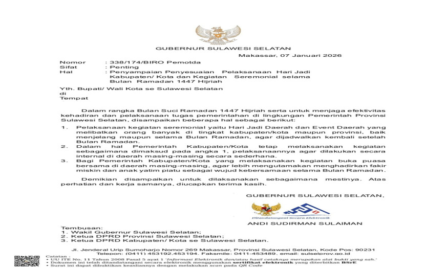 Menghadapi Bulan Ramadan 1447 H, Kominfo: Gubernur Mengajak Berbagi Berkah Bagi Fakir Miskin dan Warga Tidak Mampu