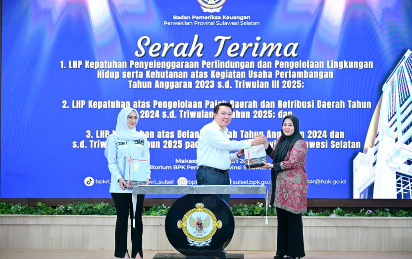 Wagub Sulsel Fatmawati Rusdi Terima LHP BPK RI Semester II Tahun Anggaran 2025