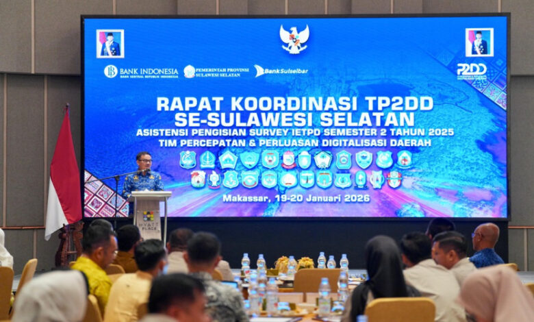 Sekda Sulsel Buka Rakor TP2DD se-Sulsel, Perkuat Elektronifikasi Transaksi dan Digitalisasi Keuangan Daerah