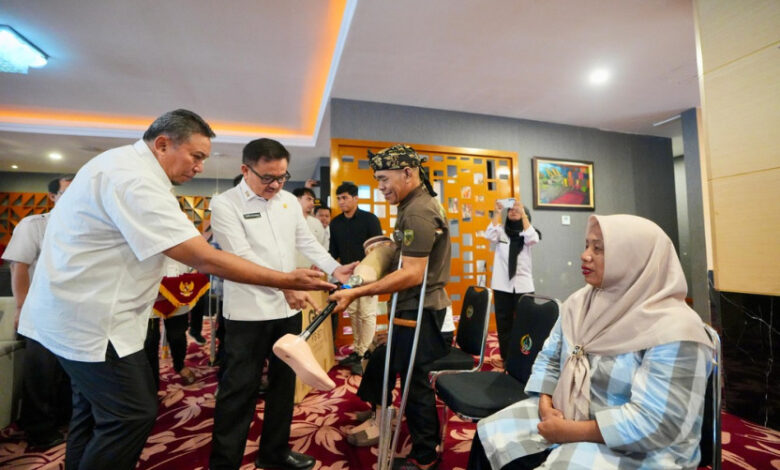 Sekda Sulsel Serahkan Bantuan Alat Bantu bagi Penyandang Disabilitas dari Empat Daerah