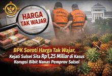 BPK Soroti Harga Tak Wajar Proyek Bibit Nanas, Kejati Sulsel Periksa 30 Saksi dan Sita Rp1,25 Miliar