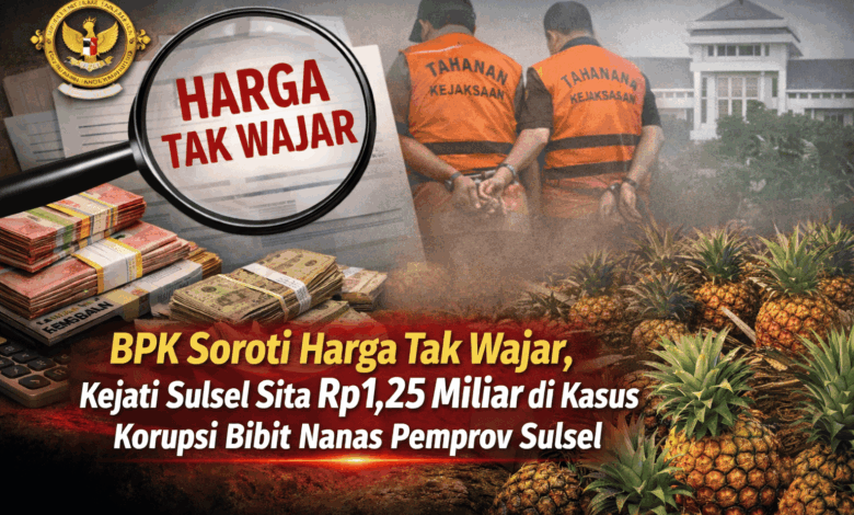 BPK Soroti Harga Tak Wajar Proyek Bibit Nanas, Kejati Sulsel Periksa 30 Saksi dan Sita Rp1,25 Miliar