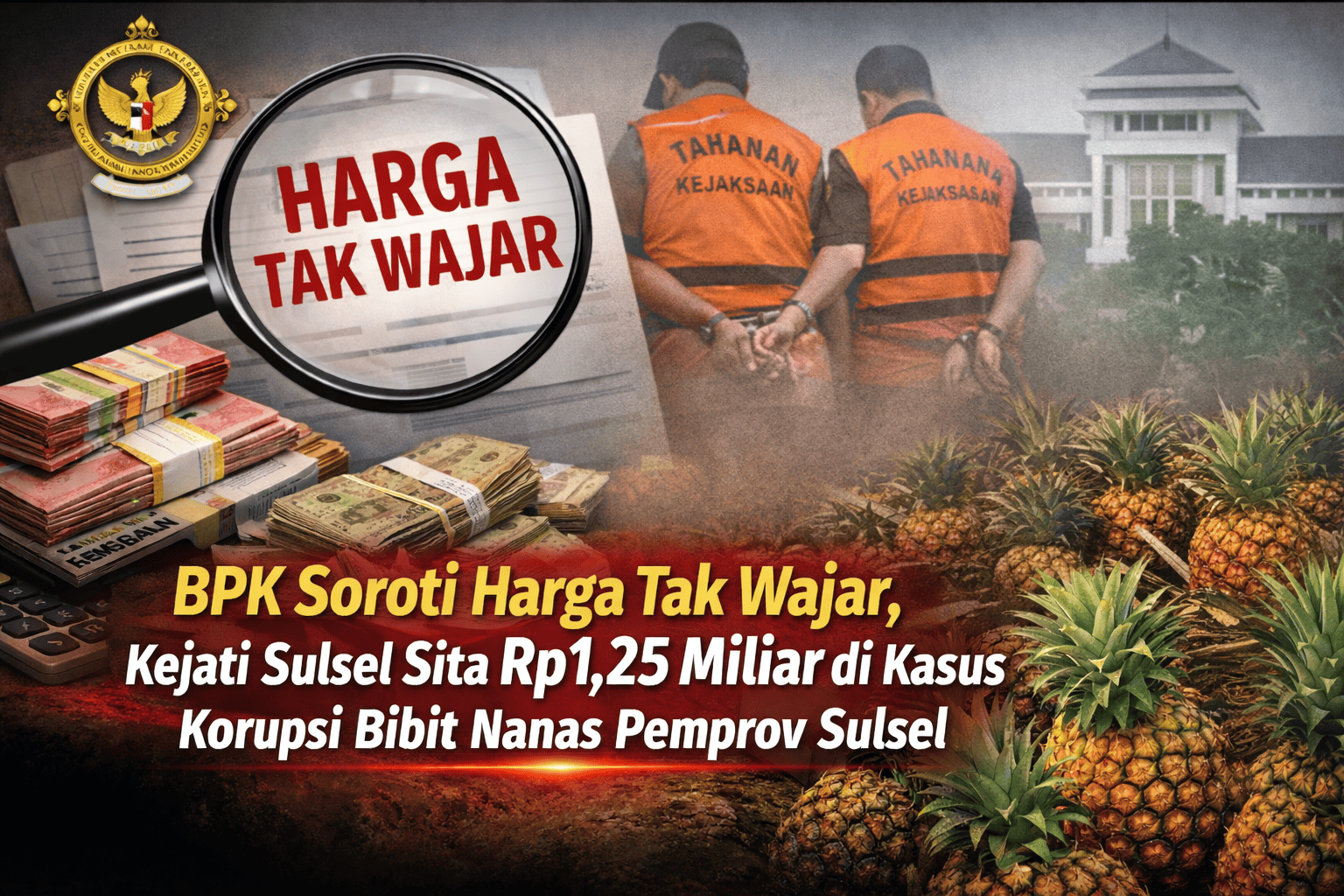 BPK Soroti Harga Tak Wajar Proyek Bibit Nanas, Kejati Sulsel Periksa 30 Saksi dan Sita Rp1,25 Miliar
