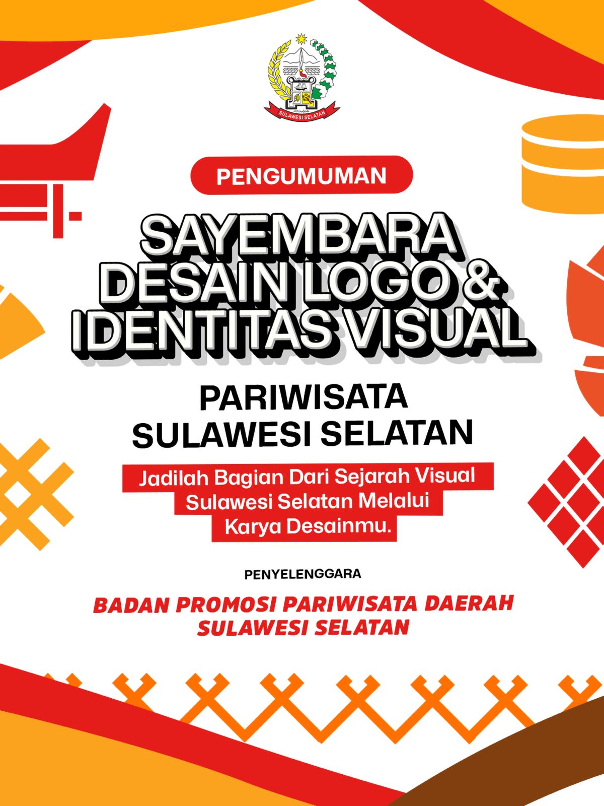 Buka Sayembara, BPPD Sulsel Tantang Logo Designer Ciptakan Identitas Baru Pariwisata Sulawesi Selatan