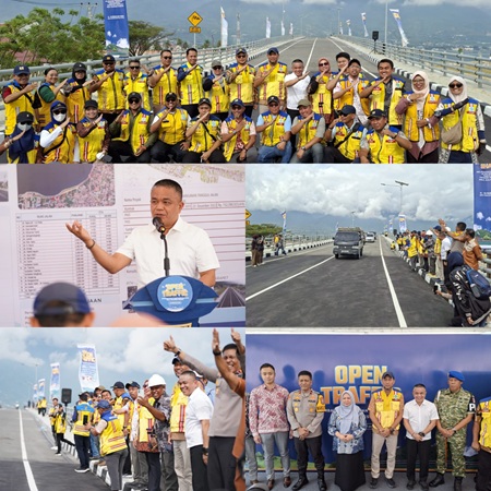 Wali Kota Hadianto Rasyid Resmikan Pemanfaatan Jembatan Palu IV dan Elevated Road