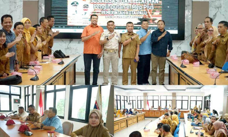 Plt Asisten II Setda Kota Palu Hadiri Sosialisasi dan Pelatihan Realisasi Belenja E-MEP Plus TA 2026