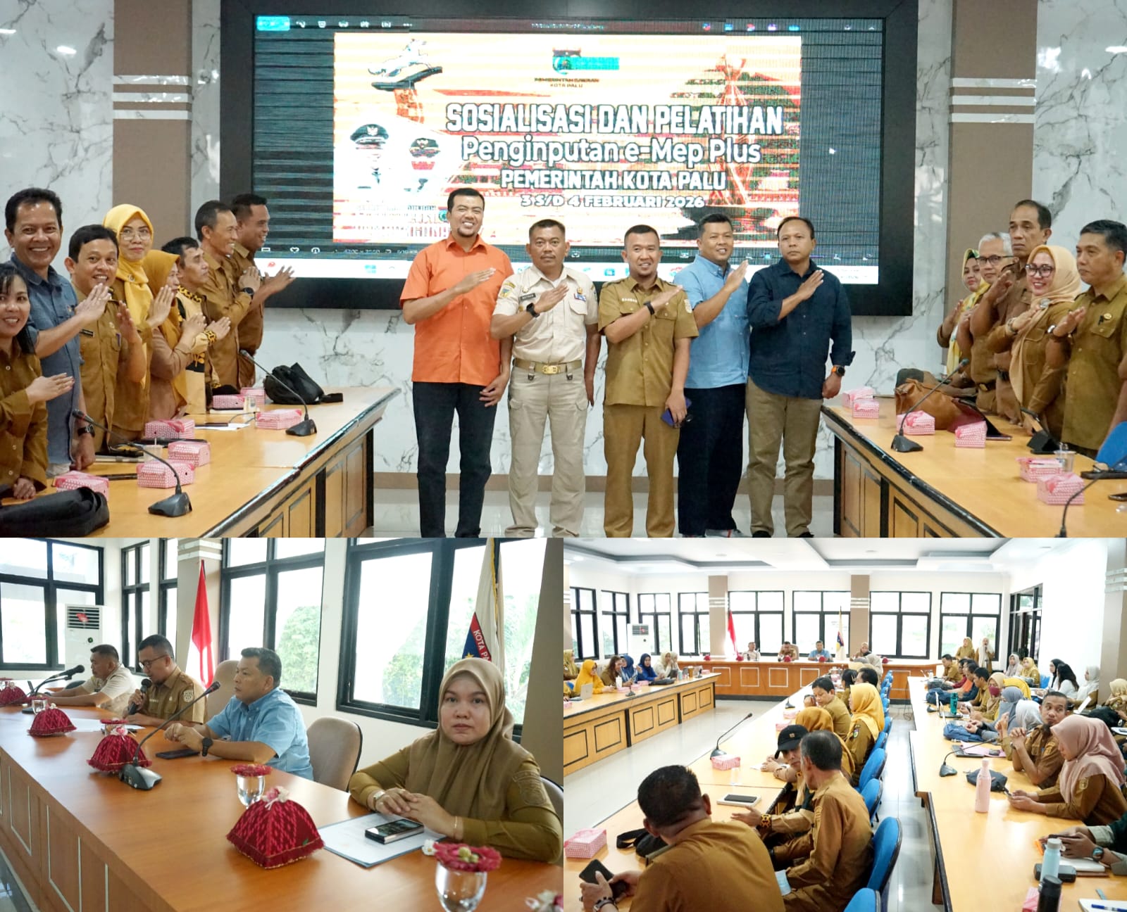 Plt Asisten II Setda Kota Palu Hadiri Sosialisasi dan Pelatihan Realisasi Belenja E-MEP Plus TA 2026