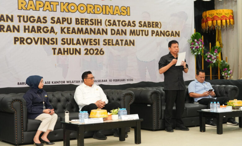 Pemprov Sulsel Pastikan Harga Pangan Terkendali Lewat Satgas Sapu Bersih