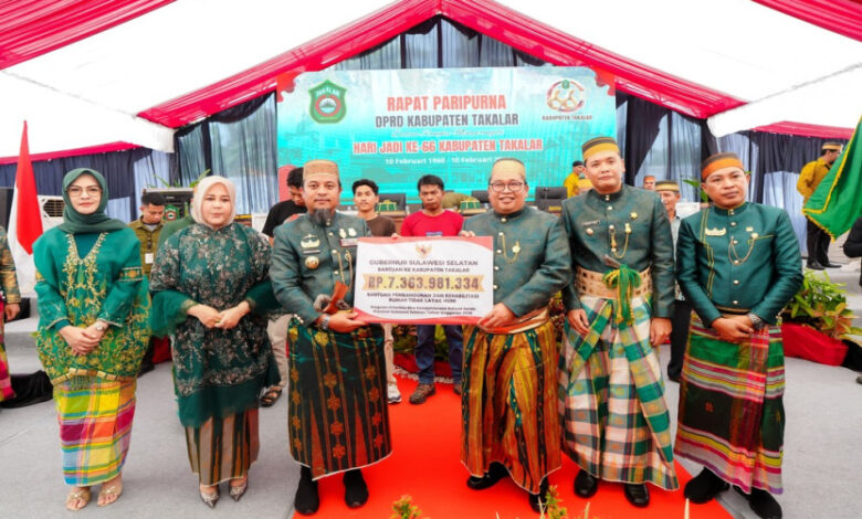 Kado HUT 66 Takalar dari Gubernur Andi Sudirman, Infrastruktur Jalan hingga Bantuan untuk Rakyat