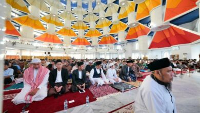 Puluhan Ribu Masyarakat Sulsel Salat Ied di Masjid Kubah 99 Asmaul Husna