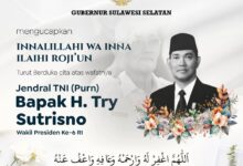 Gubernur Sulsel Sampaikan Duka Cita atas Wafanya Wapres ke-6 RI Try Surtrisno