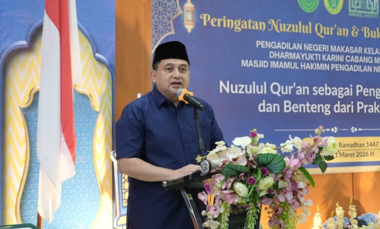 Hadiri Nuzulul Quran PN Makassar, Munafri Ingatkan Al-Quran Jadi Pedoman Hidup