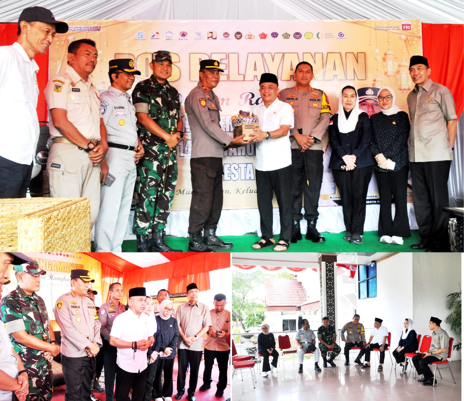 Hadianto Rasyid Bersama Unsur Forkopimda Kota Palu Tinjau Pos Pengamanan dan Pelayanan Hari Raya Idulfitri 1447 H