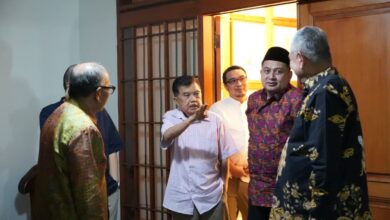 Munafri bersama Melinda Sowan ke JK, Rawat Silaturahmi di Momentum Idulfitri