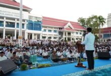 Puluhan Ribu Warga Hadiri Bukber Sulteng Nambaso di Jalan Samratulangi Palu