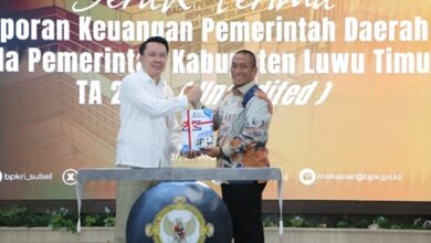 Komitmen Transparansi dan Kepatuhan, Bupati Luwu Timur Serahkan LKPD 2025 ke BPK Perwakilan Sulsel