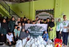 Ramadan Berbagi, Pengurus KAHMI Makassar Patungan Salurkan Sembako untuk Anak Panti dan Warga Dhuafa